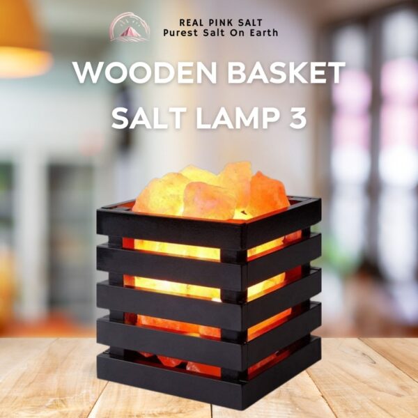 Wooden Basket Salt Lamp 3