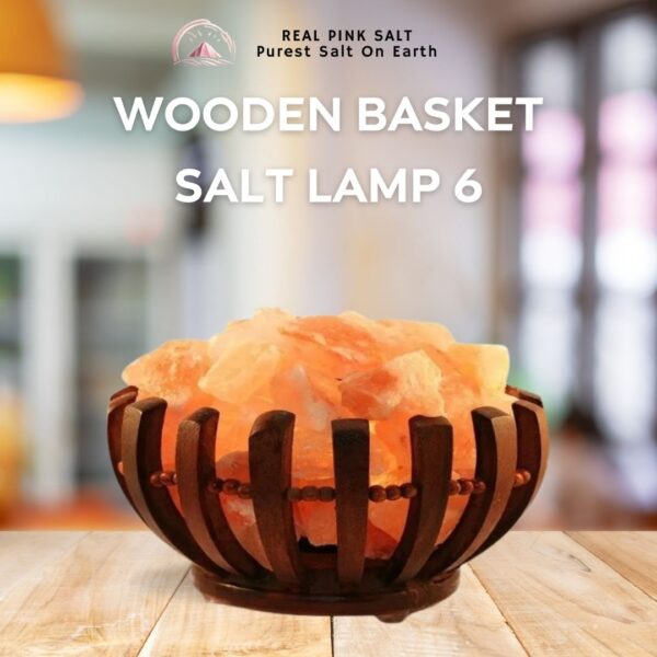 Wooden Basket Salt Lamp 6