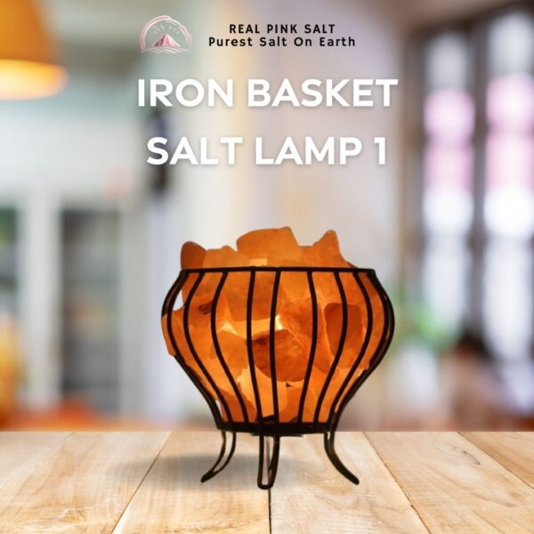 Iron Basket Salt Lamp 1